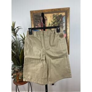 French Toast Shorts Boys 16 Khaki Flat Front Minimalist Smart Casual Academia